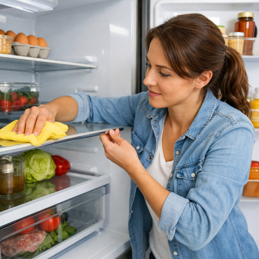 Refrigerator maintenance Tampa – cleaning fridge shelves at home to prevent odors and appliance repair issues