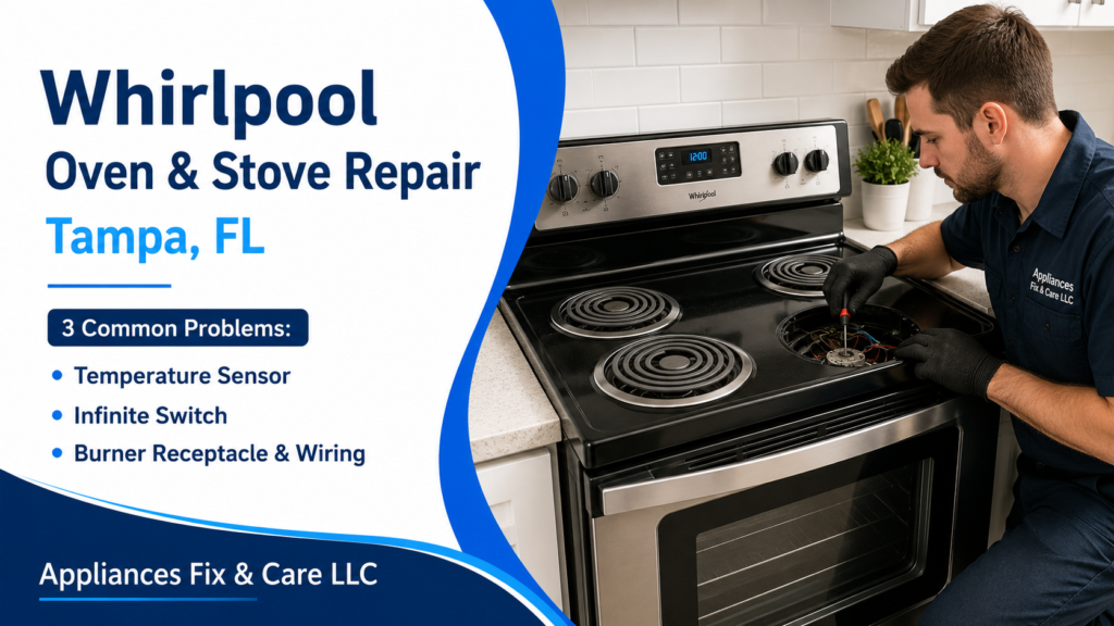 Whirlpool oven and stove repair in Tampa FL by Appliances Fix & Care LLC