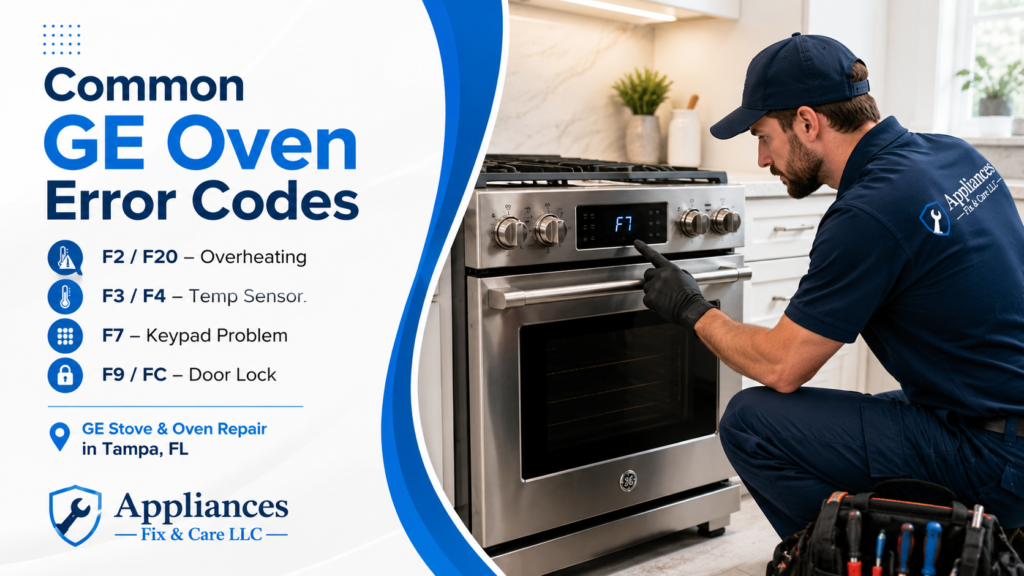 GE oven error codes repair in Tampa FL by Appliances Fix & Care LLC