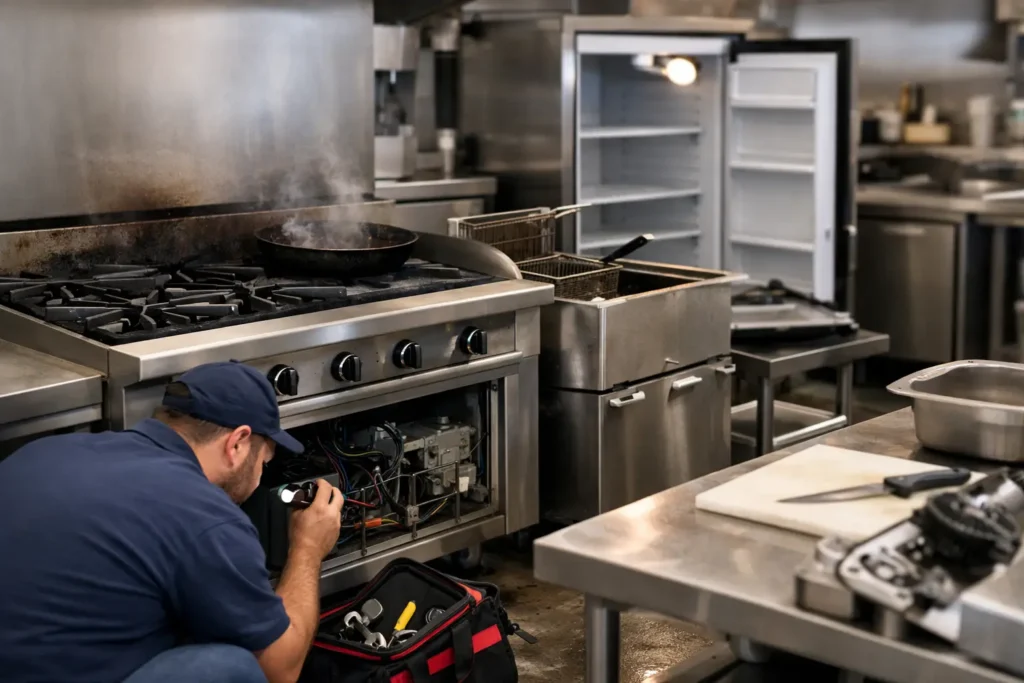 Top Commercial Kitchen Appliance Issues That Stop Service